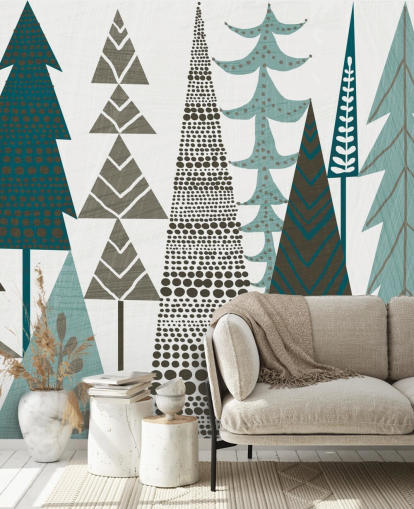 Forest Folklore Trees Wall Mural Forest Folklore Trees Wall Mural