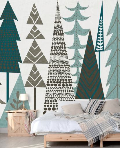 Forest Folklore Trees Wall Mural 