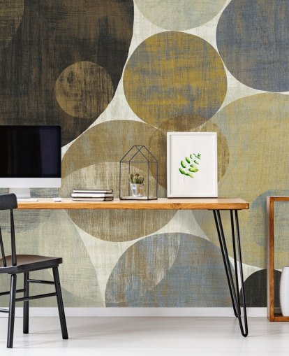 papier peint mural à motif personnalisé beige et marron appelé Circulation II par Michael Mullan pour les chambres et les salons papier peint mural à motif personnalisé beige et marron appelé Circulation II par Michael Mullan pour les chambres et les salons