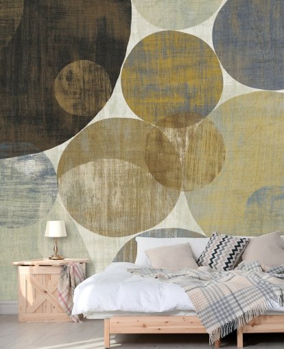 papier peint mural à motif personnalisé beige et marron appelé Circulation II par Michael Mullan pour les chambres et les salons papier peint mural à motif personnalisé beige et marron appelé Circulation II par Michael Mullan pour les chambres et les salons