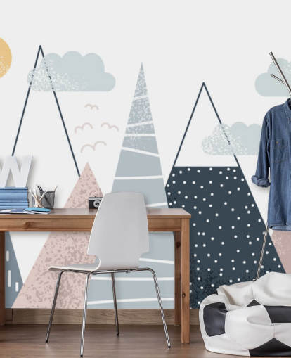 Cute Mountain Landscape Wallpaper Mural