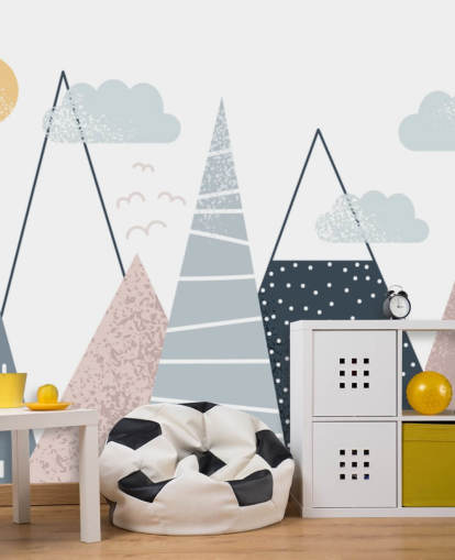 Cute Mountain Landscape Wallpaper Mural Cute Mountain Landscape Wallpaper Mural