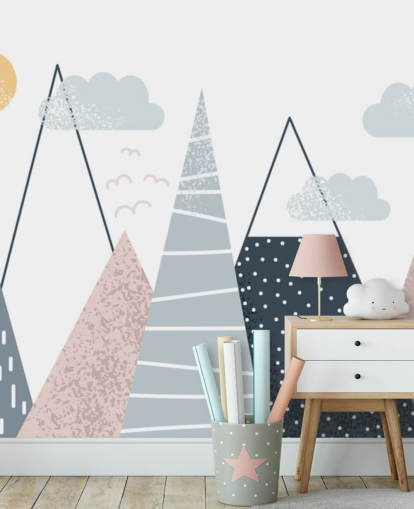 Cute Mountain Landscape Wallpaper Mural Cute Mountain Landscape Wallpaper Mural