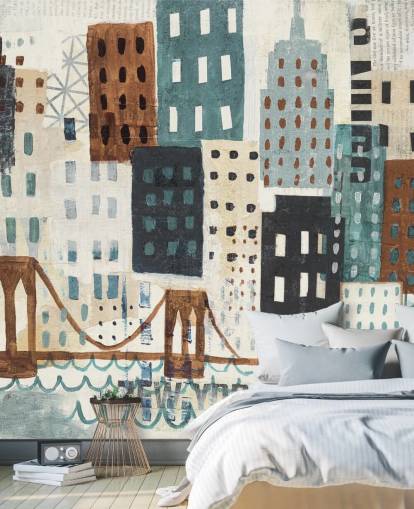 Mural de pared Pintura abstracta de Nueva York