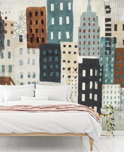 Abstract Painting of New York Wall Mural