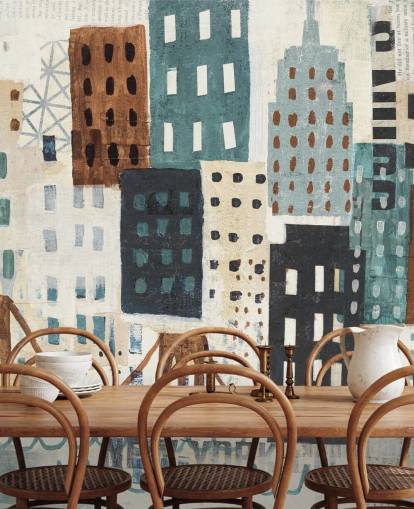 Abstract Painting of New York Wall Mural