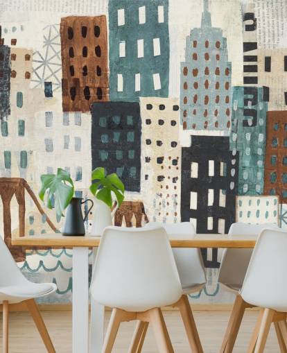 Mural de pared Pintura abstracta de Nueva York