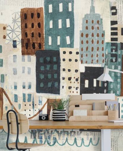 Mural de pared Pintura abstracta de Nueva York