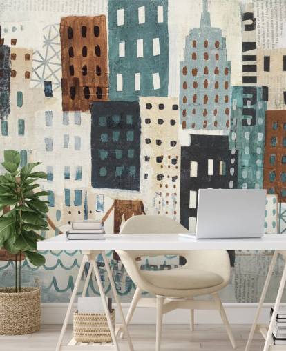 Abstract Painting of New York Wall Mural Abstract Painting of New York Wall Mural