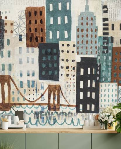 Mural de pared Pintura abstracta de Nueva York