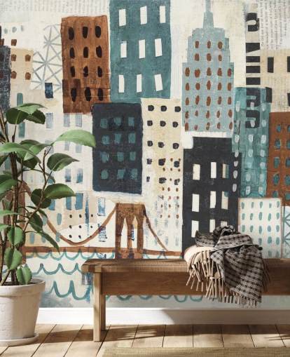 Peinture murale abstraite de New York