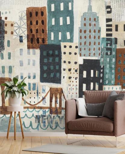 Mural de pared Pintura abstracta de Nueva York