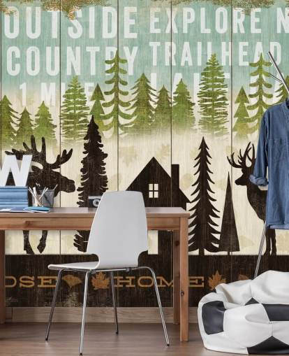 old wooden country sign wallpaper
