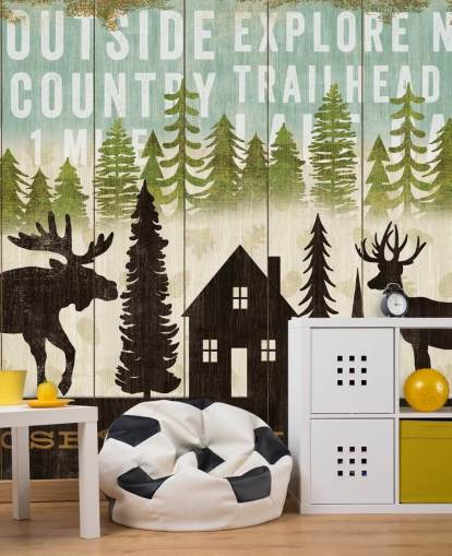 old wooden country sign wallpaper