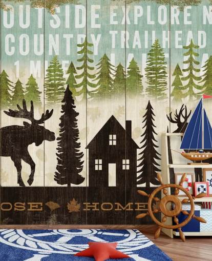 old wooden country sign wallpaper