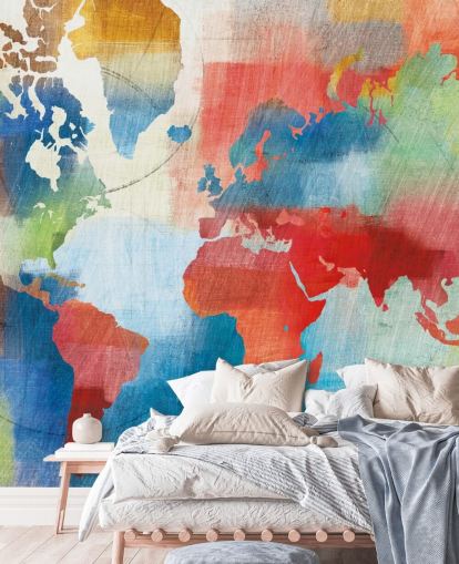 Colorful Map Wallpaper