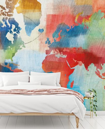 Colorful Map Wallpaper