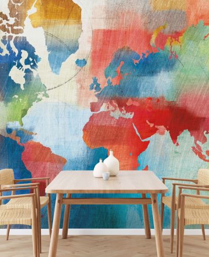 Colourful Map Wallpaper