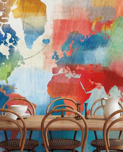 Colorful Map Wallpaper