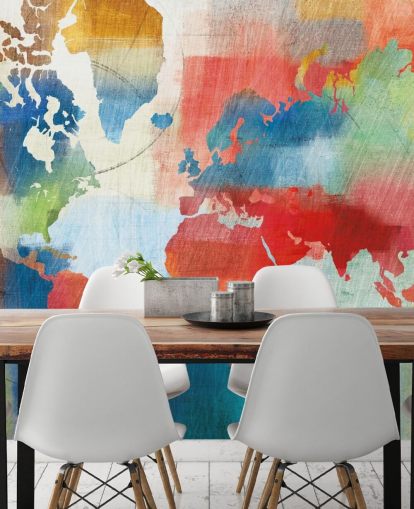 Colourful Map Wallpaper