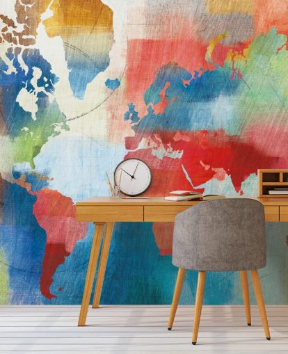 Colorful Map Wallpaper