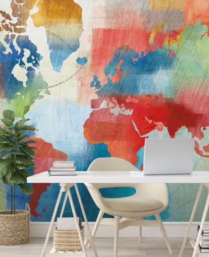 Colorful Map Wallpaper