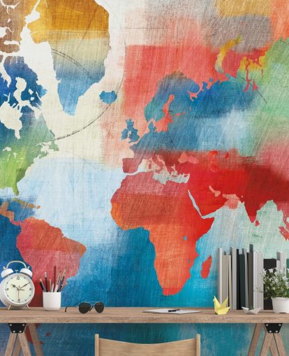 Colorful Map Wallpaper