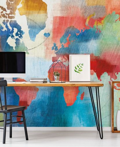 Colourful Map Wallpaper Colourful Map Wallpaper