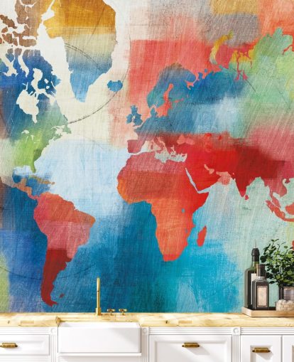 Colourful Map Wallpaper Colourful Map Wallpaper