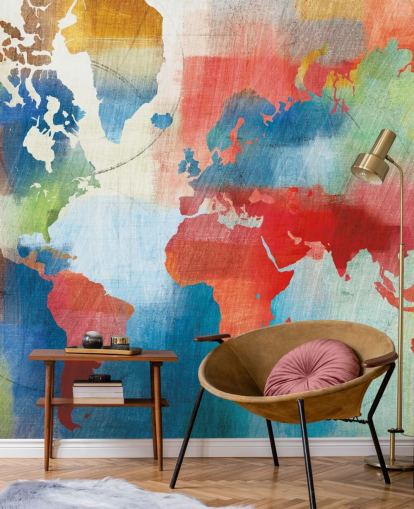 Colorful Map Wallpaper