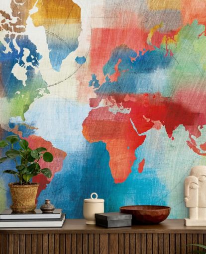 Colorful Map Wallpaper