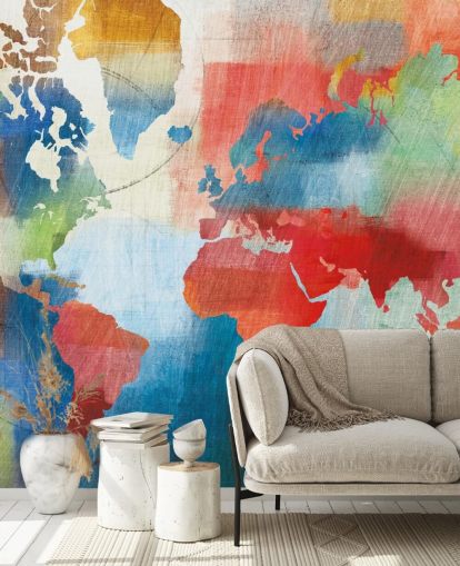 Colorful Map Wallpaper