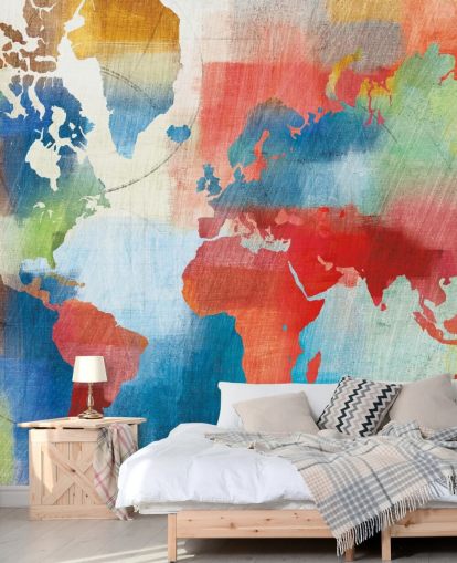 Colourful Map Wallpaper