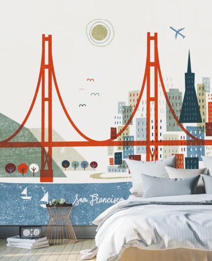 San Francisco Bridge väggmålning