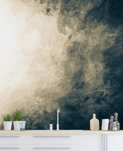 abstrakte dunkle Wolkentapete als Wandbild