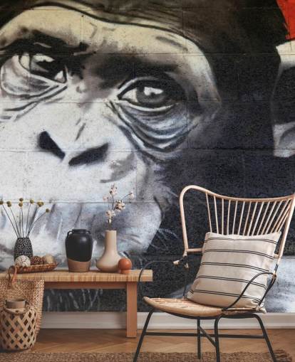Papel pintado Grafiti de chimpancé