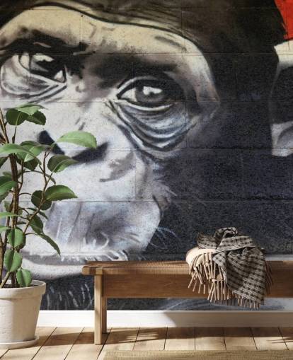 Papel pintado Grafiti de chimpancé Papel pintado Grafiti de chimpancé