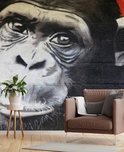 Papel pintado Grafiti de chimpancé