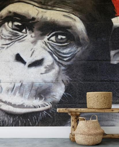 Papel pintado Grafiti de chimpancé