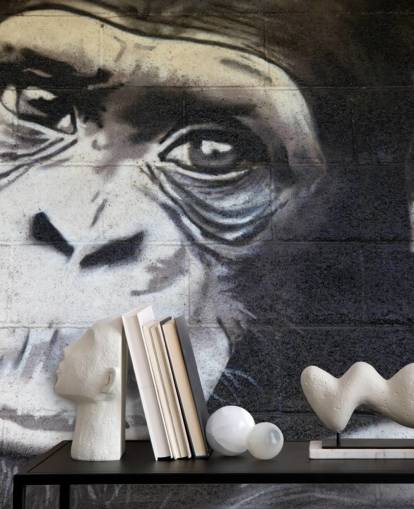 Chimpanzee Graffiti Wallpaper Mural