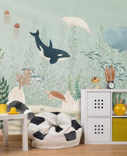 cute sealife wallpaper mural cute sealife wallpaper mural