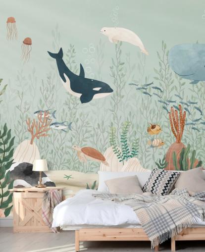 cute sealife wallpaper mural cute sealife wallpaper mural