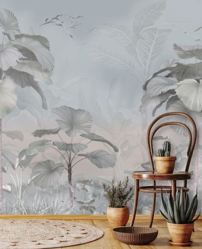 stormy jungle wallpaper mural