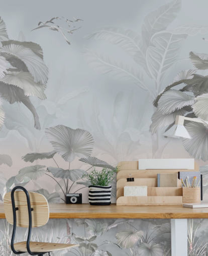 stormy jungle wallpaper mural