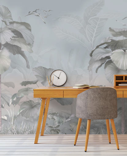 stormy jungle wallpaper mural