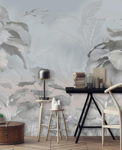stormy jungle wallpaper mural