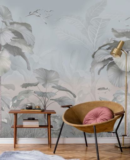 stormy jungle wallpaper mural