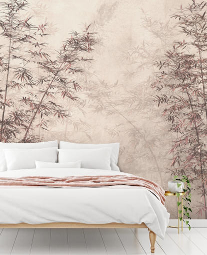 mural de pared de papel pintado de bambú oriental personalizable mural de pared de papel pintado de bambú oriental personalizable