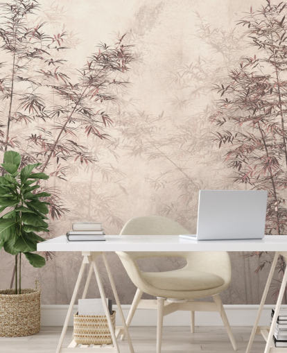 customisable oriental bamboo wallpaper wall mural
