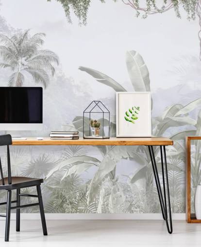 mural de pared vintage de la jungla